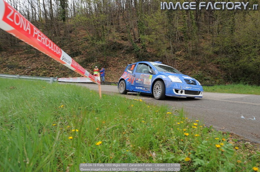 2008-04-19 Rally 1000 Miglia 0607 Zanardini-Furlan - Citroen C2 S1600